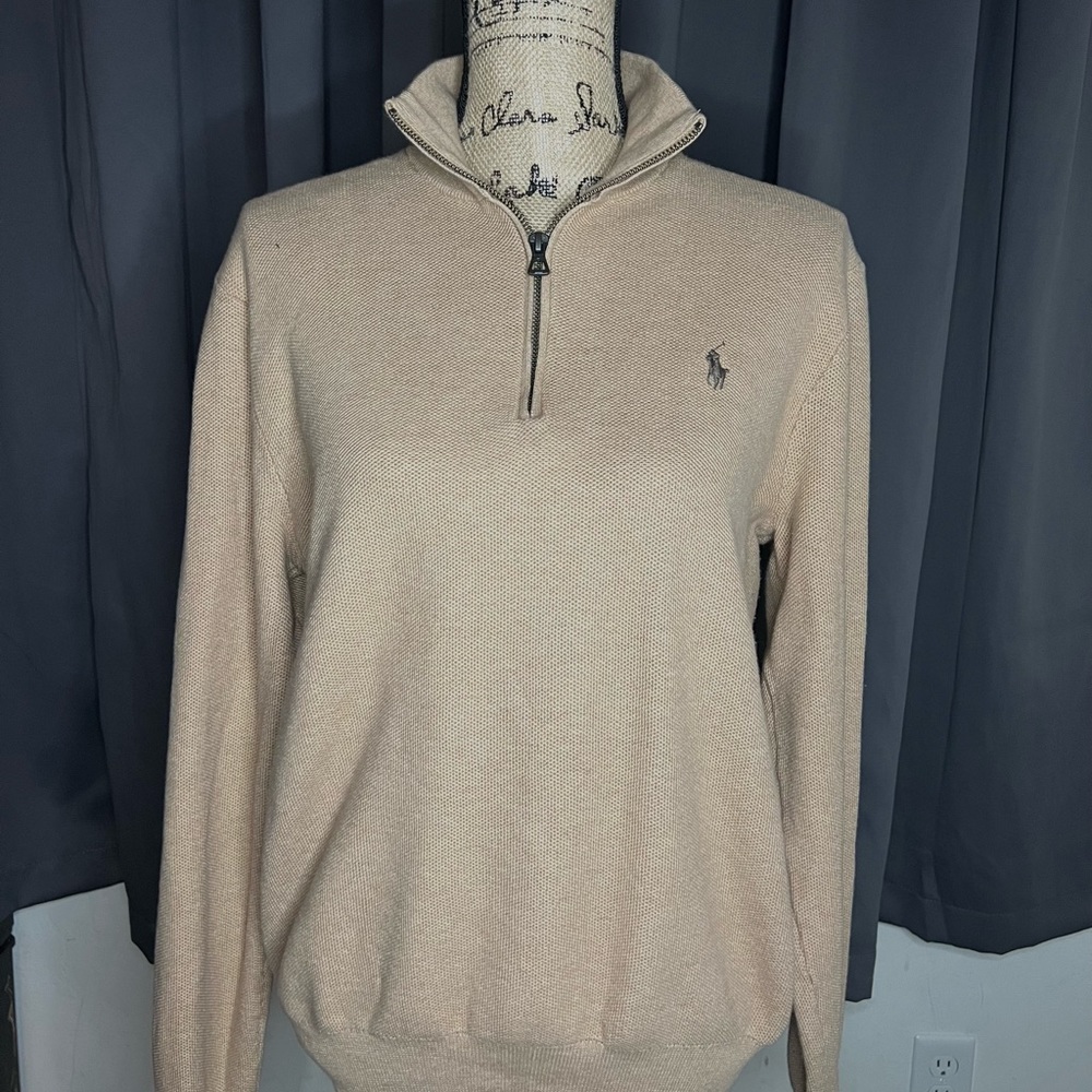 Mesh-Knit Cotton Quarter-Zip Sweater